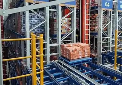 Automated fastener warehouse for storage and distribution of industrial fasteners.