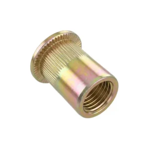 Flat Head Knurled Open End Rivet Nut