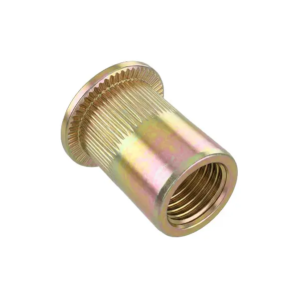 Flat Head Knurled Open End Rivet Nut