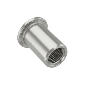 Flat head round body rivet nuts