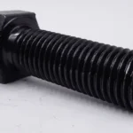 Black oxide fully threaded hex bolt for machinery fastening applications
