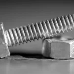 Metal hex bolt and nut set for mechanical assembly and structural fastening applications