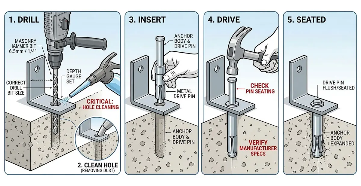 hammer drive anchor installation guide